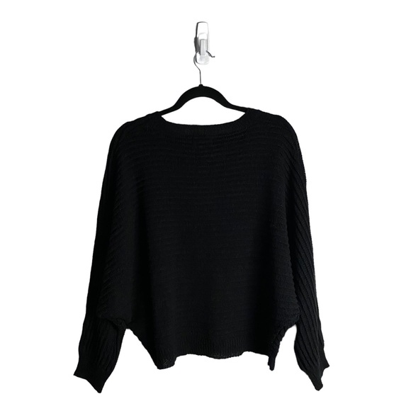 Dreamers Women's Black Oversized Crewneck Sweater - Picture 8 of 8